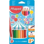 Maped Color Peps Maxi Színesceruza Készlet Háromszögletű Jumbo 12 Különböző Szín