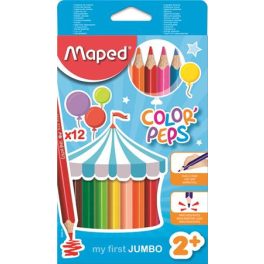   Maped Color Peps Maxi Színesceruza Készlet Háromszögletű Jumbo 12 Különböző Szín
