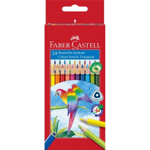 Faber Castell Színes Ceruza Készlet Háromszögletű 24 Darabos