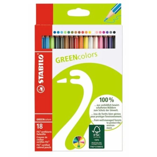 Stabilo Green Colors Színes Ceruza 18 Darabos Készlet