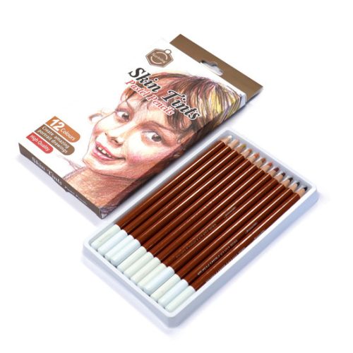 Ceruza színes klt pasztell 12 bőr árnyalatai szín/Készlet soft keménység
