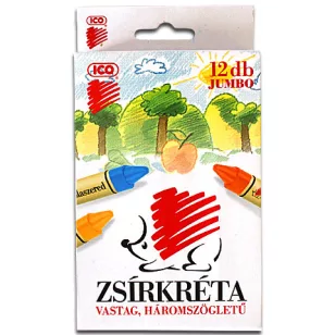 Süni Jumbo Zsírkréta Háromszögletű 12 Darab/doboz