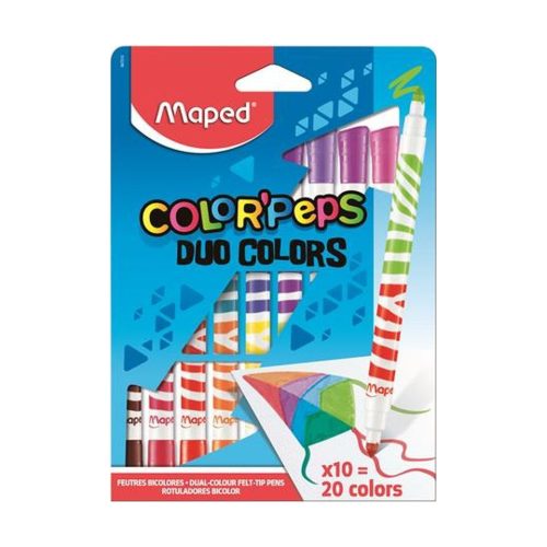 Maped Colorpeps Duo Filctoll Készlet Kimosható 10 Darab/20 Szín/Készlet