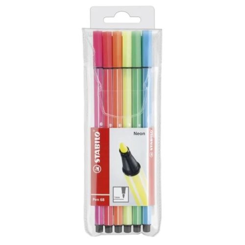Stabilo Pen 68 Neon Filctoll Készlet 6 darab/csomag