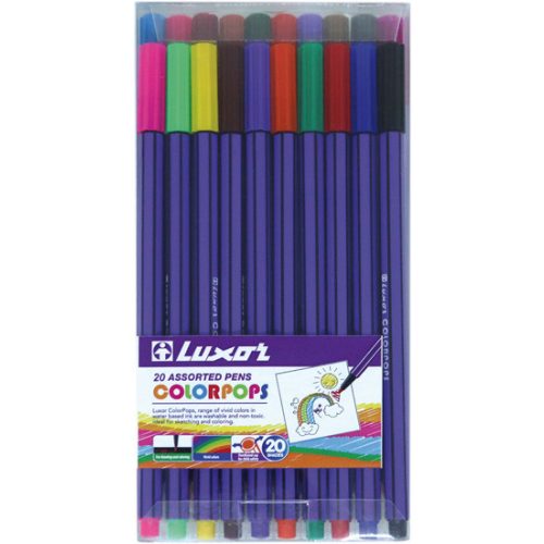 Luxor Colorpops Filctoll Készlet 1 mm 20 szín/Csomag