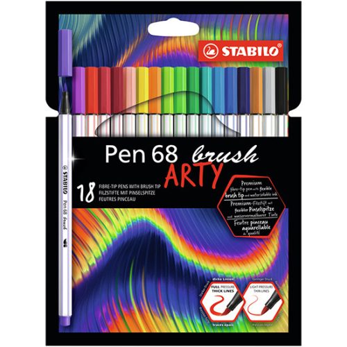 Stabilo Arty Pen 68 Brush Ecsetfilc Készlet 18 Darab/Készlet