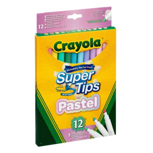 Crayola Filctoll Készlet Super Tips Pasztell 12 Darab/doboz