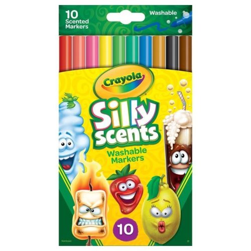 Crayola Filctoll Készlet Vékony Testű Kimosható Illatos 10 Darab/doboz
