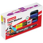 Luxor Twin 150 Permanent Marker Kétvégű 0,7 mm és 1 mm Kék