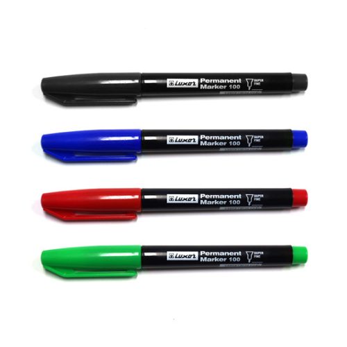 Luxor 100S Super Fine Permanent Marker Készlet 4 szín/Csomag 4 Darab/Csomag