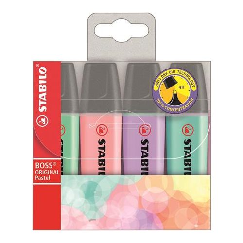 Stabilo Boss Original Pastel Szövegkiemelő Készlet 4 Darab/Készlet