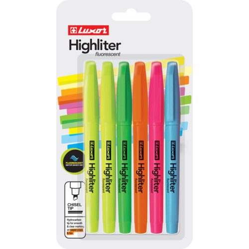 Luxor Highliter Szövegkiemelő Készlet 6 Darab/Készlet