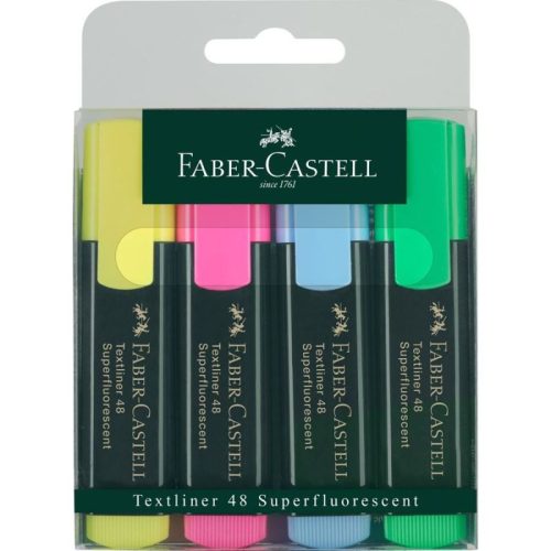 Faber Castell Szövegkiemelő Superfluor Készlet 4 darab/készlet 48