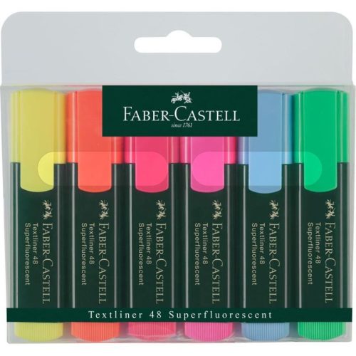 Faber Castell Szövegkiemelő Superfluor Készlet 6 Darab/Készlet 48