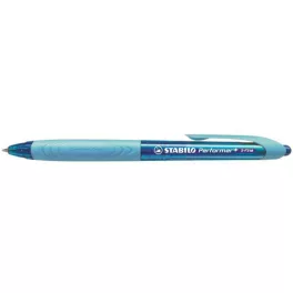   Stabilo Performer+ Golyóstoll 0,38 mm Kék Tinta Kék Fogóval Nyomógombos