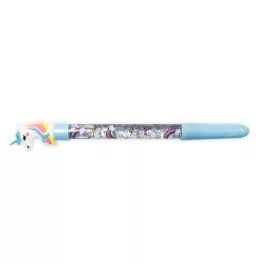   SchoolArt Kupakos Rollertoll 0,38 mm Kék Tinta Unikornis Csillámos Áttetsző Test