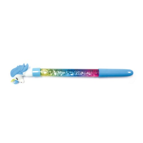 SchoolArt Kupakos Rollertoll 0,38 mm Kék Tinta Unikornis Csillámos Szivárvány Test Kék és Rózsaszín Színben 2 Darab/Csomag
