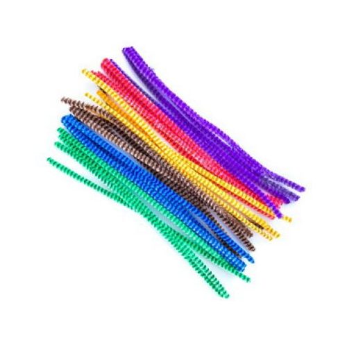 DP Craft Zsenília 8x300 mm 25 Darab/Csomag Vegyes Színek Csíkozott