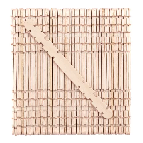 DP Craft Fa Spatula Barázdált 114x10 mm Natúr 50 Darab/Csomag