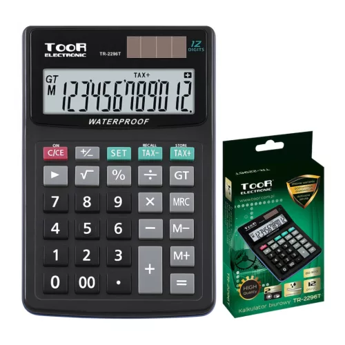 TooR TR-2296 T Asztali Számológép 12 Digites
