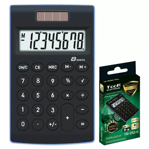 TooR TR-252-K Zsebszámológép 8 Digites