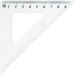   Grand GR-854T Vonalzó Háromszög 45 Fokos 9,5 cm Átlátszó