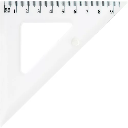 Grand GR-854T Vonalzó Háromszög 45 Fokos 9,5 cm Átlátszó
