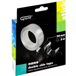   Grand Kétoldalas Ragasztószalag 30 mm x 5 m Átlátszó Nano