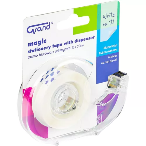 Grand Ragasztószalag 18 mm x 20 m Adagolóval Írható