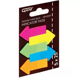   Grand GR-255W Jelölőcímke 45 x 23 mm 5x25 Lapos Műanyag Nyíl Alakú