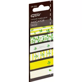   Grand GR-206L Jelölőcímke 45 x 12 mm 6x20 Lapos Műanyag Négyzet Alakú Levél Mintás
