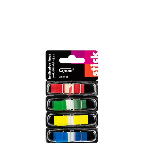 Grand GR-117-25 Jelölőcímke 45 x 12 mm 5x25 Lapos Z Hajtású Műanyag Adagolóban