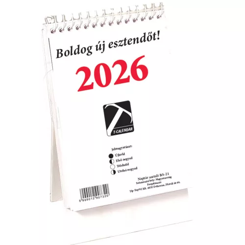 T-Calendar Asztali Naptár 21TA 2026