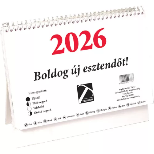 T-Calendar Asztali Naptár 23TA 2026