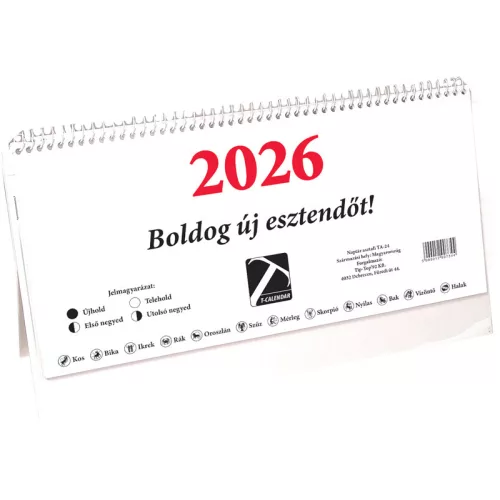 T-Calendar Asztali Naptár 24TA 2026