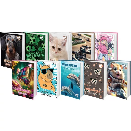 T-Creativ Diáknaptár A/7 2026-2027 64 Lapos Vegyes Minta