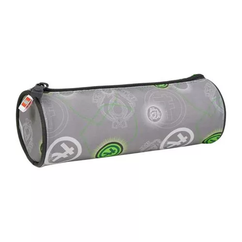 Tolltartó, henger alakú, cipzáras, LEGO "Ninjago Elemental Master of Energy", szürke-mintás