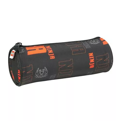 Tolltartó, henger alakú, cipzáras, LEGO "Ninjago Dragon Energy", fekete-mintás