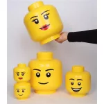Tárolódoboz, fej, kicsi, LEGO, Boy