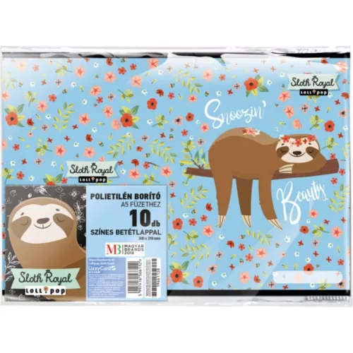 Lizzy Card Füzetborító Képes A/5 Lollipop Sloth Royal