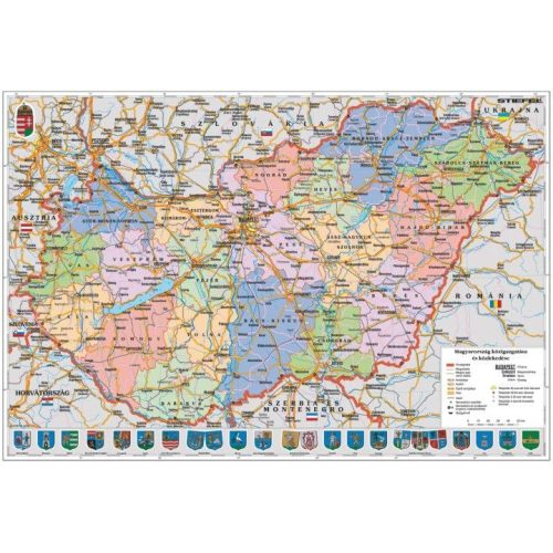 Munkalap Magyarország Közigazgatási És Domborzati Térkép