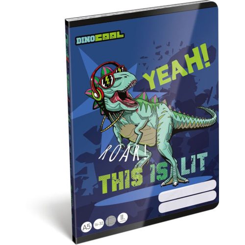 Lizzy Card Füzet Tűzött A/5 2. Oszt. Fsc Dino Cool Dino Roar