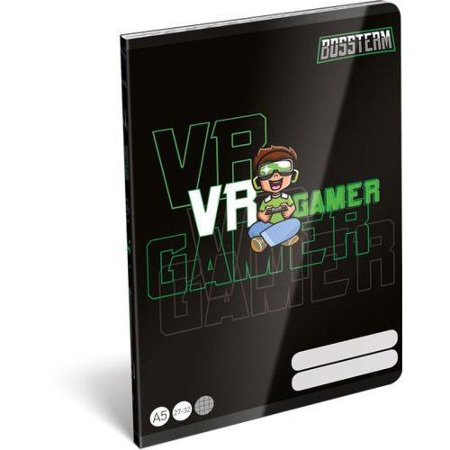 Lizzy Card Füzet Tűzött A/5 Kockás Fsc  Bossteam Vr Gamer