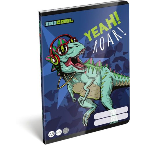 Lizzy Card Füzet Tűzött A/5 Kockás Fsc  Dino Cool Dino Roar