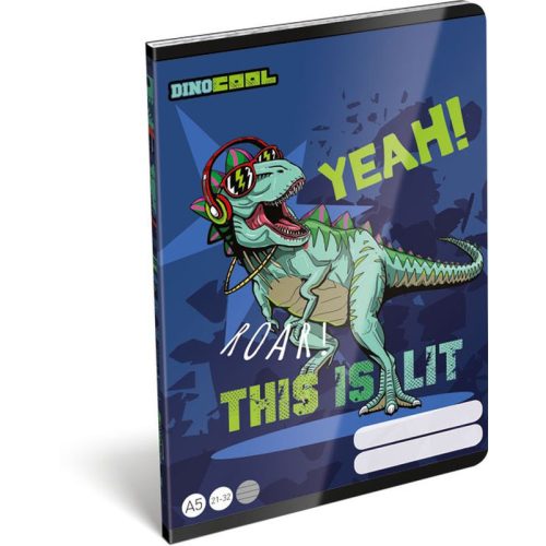 Lizzy Card Füzet Tűzött A/5 Vonalas Fsc  Dino Cool Dino Roar