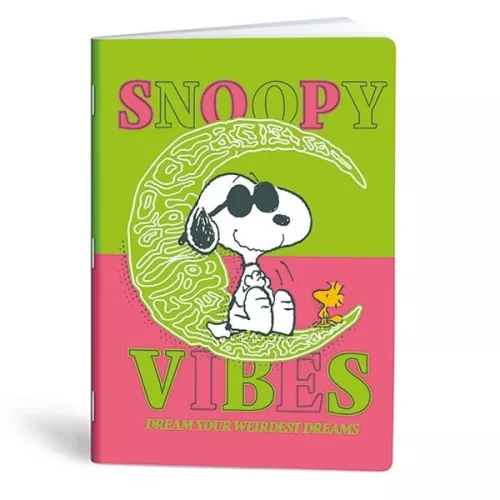 Lipamill Füzet Tűzött A/4 Négyzetrácsos 27-40 Snoopy Vegyes Mintákban