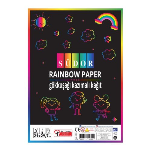 Südor Szivárványos Rainbow Papír A/4