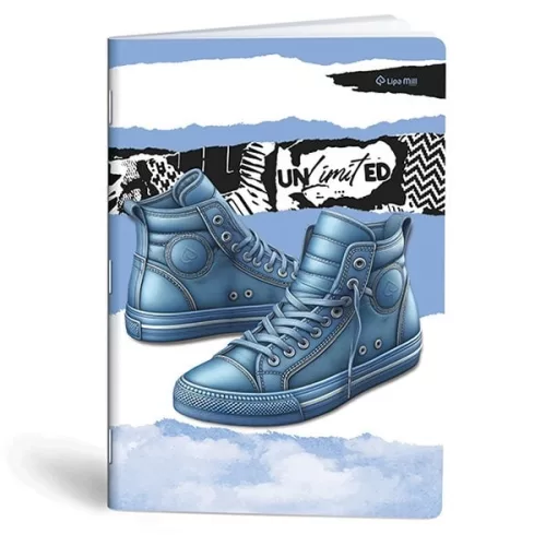 Lipamill Füzet Tűzött A/4 Sima 20-40 Sneaker Vegyes Mintákban