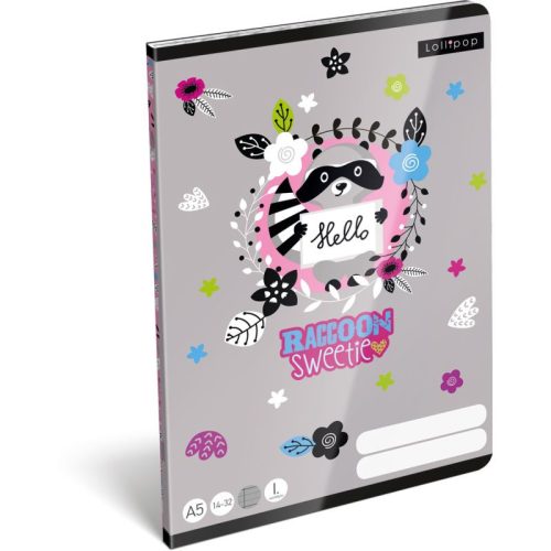 Lizzy Card Füzet Tűzött A/5 1. Oszt. Fsc Lollipop Raccoon