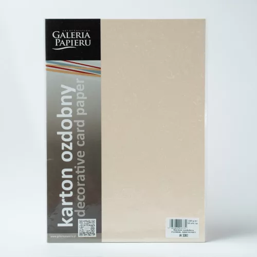 Papírgalária Prémium Meghívó Papír A/4 220 gramm 20 Ív Floral Krém Lézer Nyomtatóhoz
